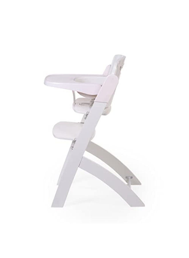 CHILDHOME Evosit Baby High Chair From 0 Month To 85Kg, Tablet Included, Beechwood, Cradle, Safety Harness 5 Points, Invisible Screws - White - Image 2