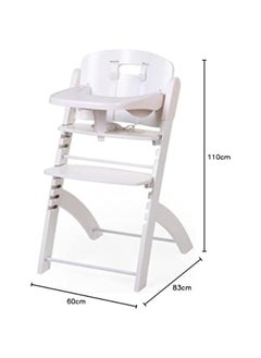 Evosit Baby High Chair From 0 Month To 85Kg, Tablet Included, Beechwood, Cradle, Safety Harness 5 Points, Invisible Screws - White - pzsku/ZC03657E44B75C685E0E1Z/45/_/1734417298/398b40e0-8aa3-48f8-a2a9-45c1c6dc6618