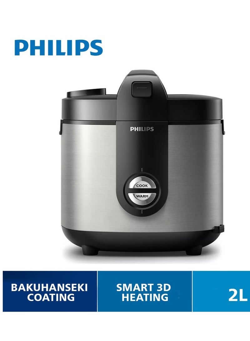 PHILIP PHILIPS Premium 3000 Series Rice and Multi Cooker HD3138/62 – 5-in-1 Multifunctional Cooker with Advanced Fuzzy Logic, Perfect Rice Cooking, Slow Cook, Steam, Sauté, and Keep Warm Functions, Easy-to-Clean Non-Stick Pot, Digital Display, 1.2L Capacity - Image 1