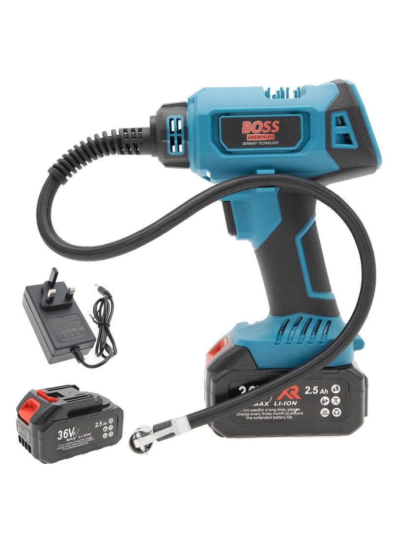 BOSS LIFE STYLE BOSS LIFE STYLE Cordless Air Compressor - Wireless Inflation for Car Tires, Sports Equipment, Airbeds, Sofas, and More  - Image 1