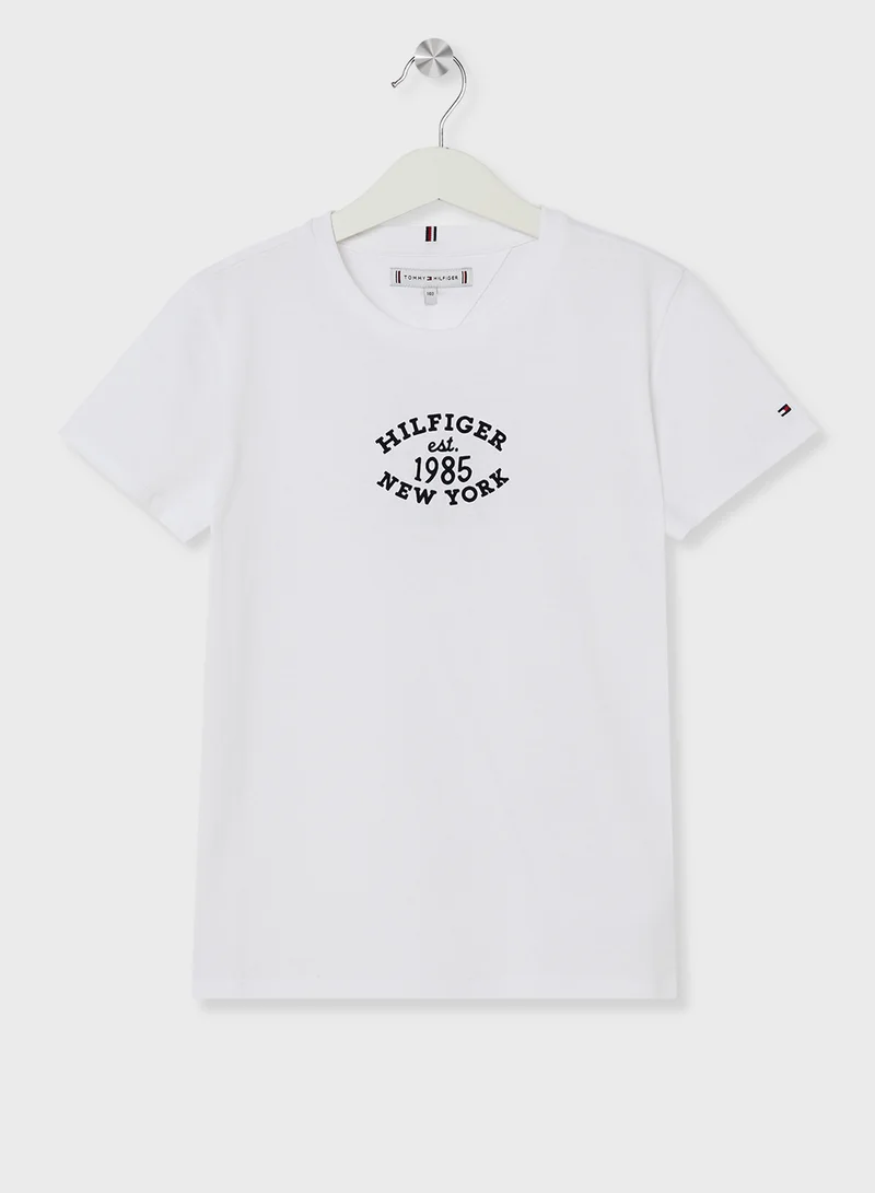 TOMMY HILFIGER MONOTYPE FLOCK REG TEE SS