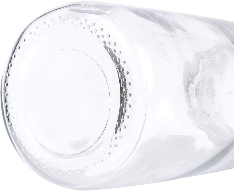 Moonetto 3 Pack 1000 mL Wide Mouth Graduated Round Reagent Media/Storage Lab Glass Bottle With GL80 Blue Polypropylene Screw Cap - Image 3