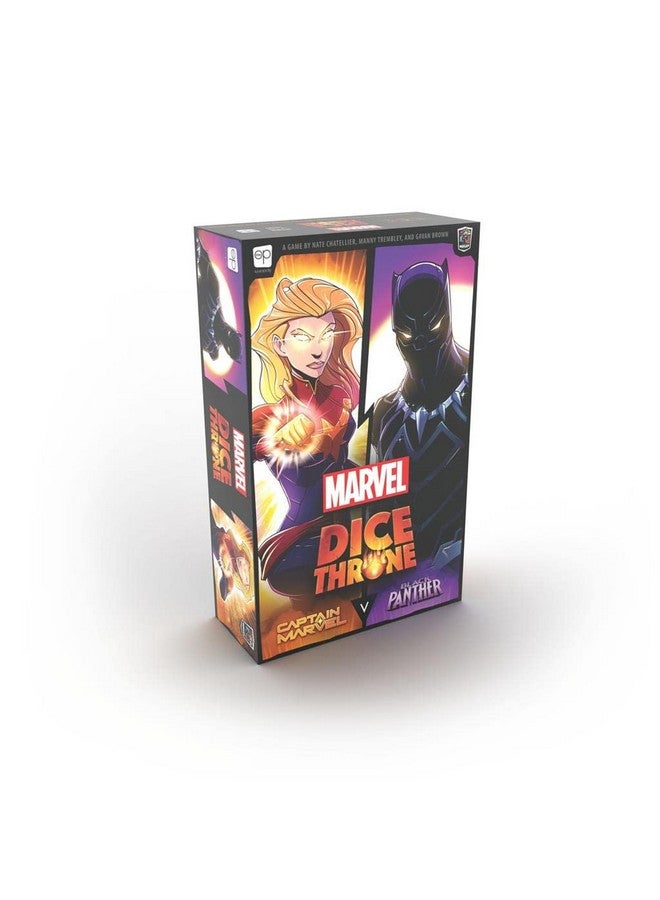 USAopoly Marvel Dice Throne | 2 Hero Box Featuring Captain Marvel, Black Panther | Standalone Competitive Dice Game | Officially-Licensed Marvel Game | Compatible with The Dice Throne Ecosystem - Image 1