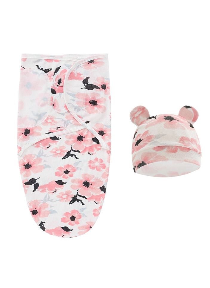 MissTiara 3 Pcs Baby Swaddle Wrap for Newborn Sleep Sack 100% Cotton Muslin Adjustable Sleepsack Sleep Bag with Beanie Baby hats  - Image 3