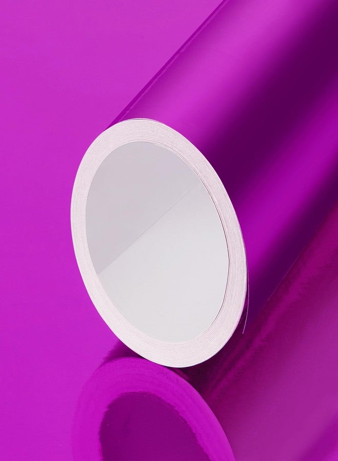 PENPRIS Rose Red Metallic Wrapping Paper Roll- 17in X 23Ft Metal Wrapping Paper Roll for Gift Wrapping Solid Color Paper for Christmas,Birthday,Wedding,Baby Shower,Bridal Shower PAP12RR07 - Image 3