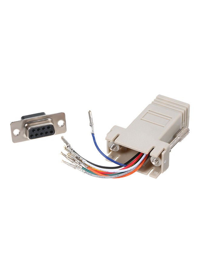 NIBEMINENT RH45 Female To DB 9Pin Connector White/Red/Blue  - Image 1