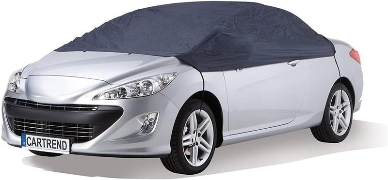 Half Garage 'New Generation' - Weatherproof Car Cover, Blue, Size L - Protects Against Frost, Snow and Sun