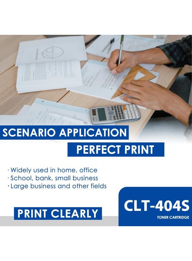 MOLIMER CLT-K404S, CLT-C404S, CLT-M404S, CLT-Y404S Toner Cartridge Set - 4 Pack Black Cyan Magenta Yellow Replacement for Samsung 404 404s clt404s clt-404s Toner for C430W C480FW C43x C48x Printer Toner - Image 4