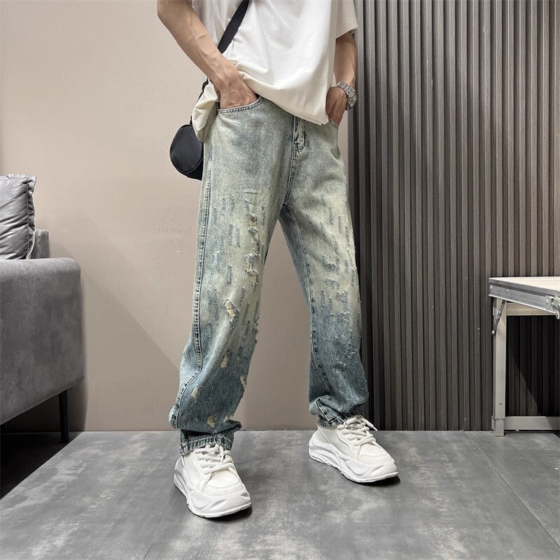 Unisex Classic Denim Jeans Loose Fit Daily Outdoor Wear - Image 5