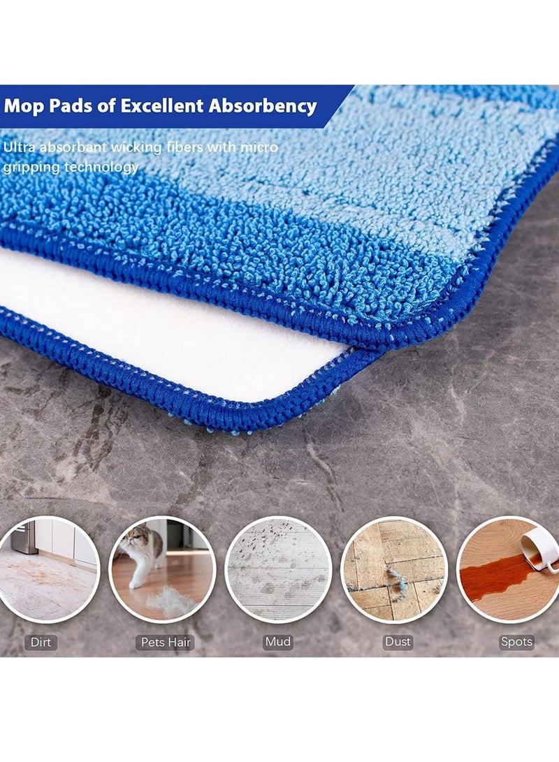 SYOSI Mop Replacement Pads, Microfiber Cleaning Pad Compatible with Bona, Reusable, Washable with Family of Mops-3 Pack for Wet/Dry Flat Heads - Image 3