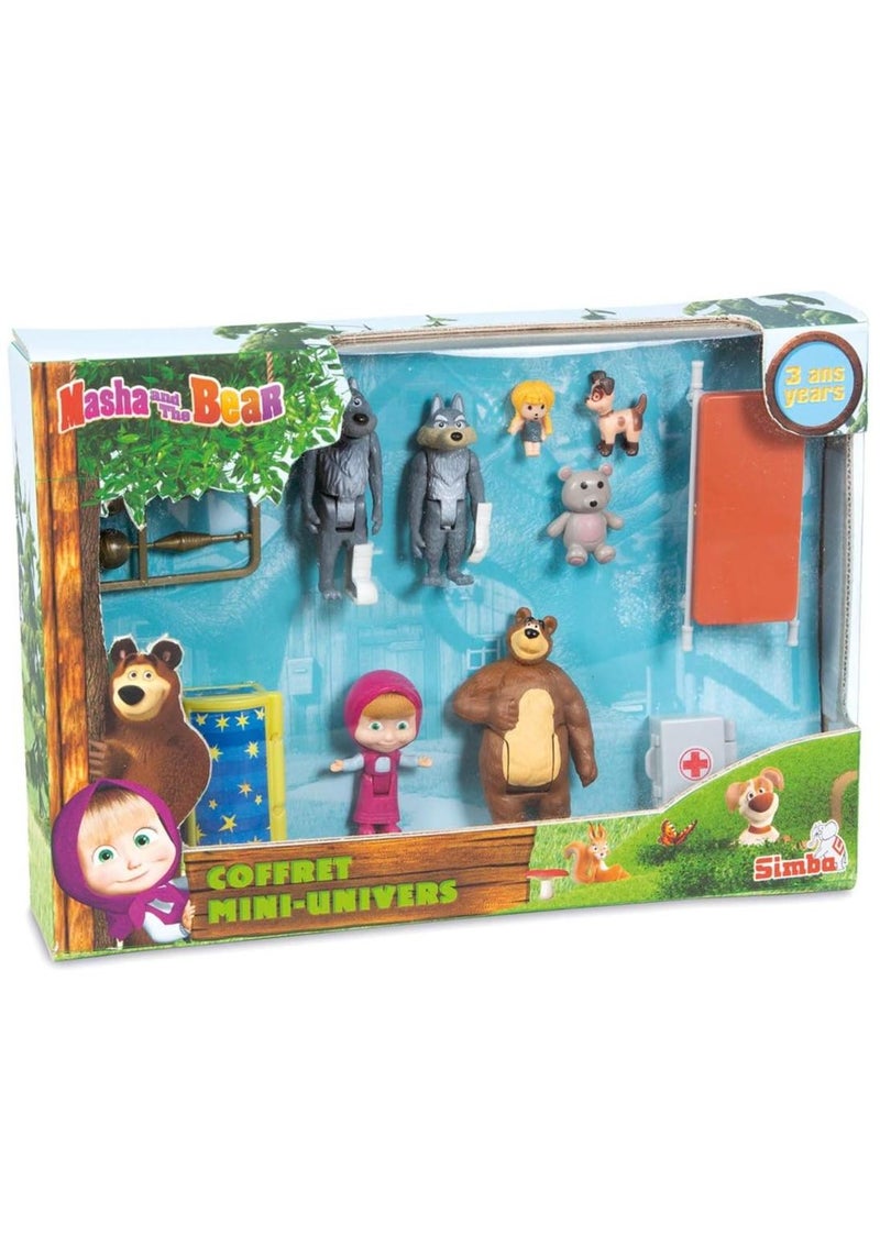 Simba Masha And The Bear Coffret Mini Universe Playset - Image 1