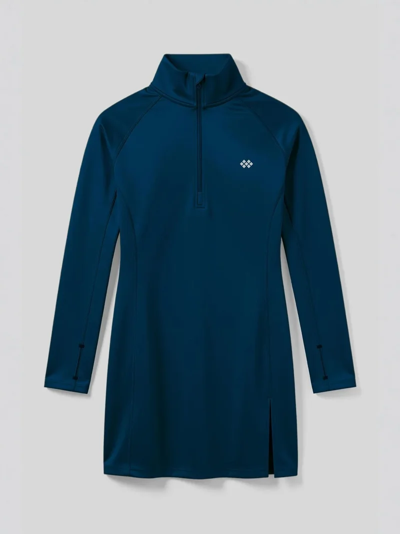 تومي لايف TOMMY Long-sleeve Knit Tunic Top With Half Turtleneck