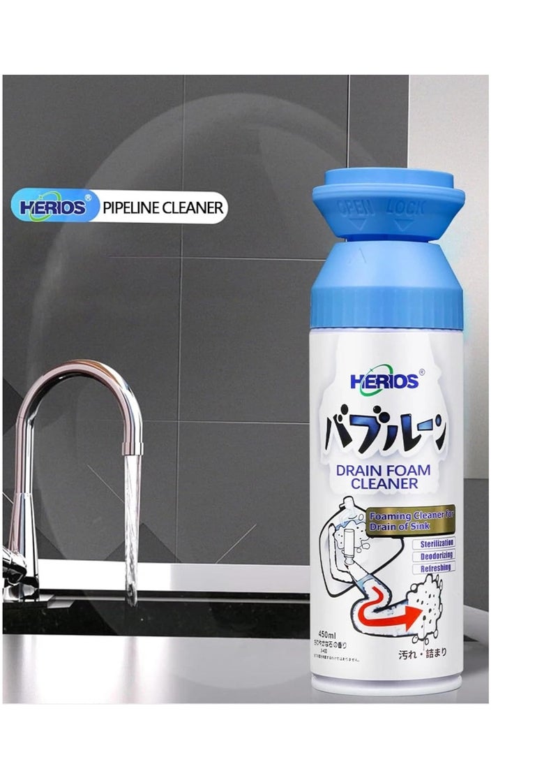 Hiro.Lab Hirose Foaming Drain Cleaner, Powerful Foaming Sink and Drain Cleaner, Liquid Hair Drain Unclog Remover, Foaming Drain Cleaner for Kitchen Drains, Sinks and Tubs (1 Pack) - Image 2