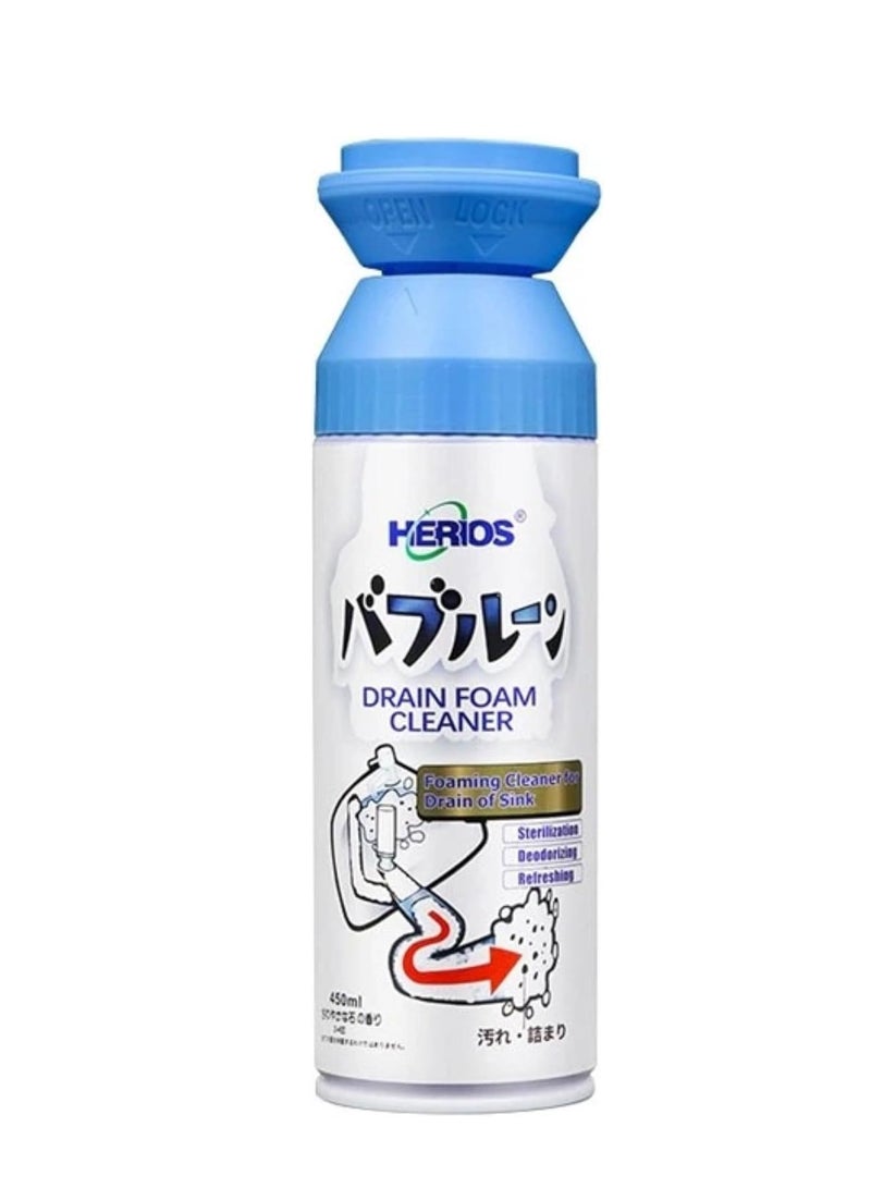 Hiro.Lab Hirose Foaming Drain Cleaner, Powerful Foaming Sink and Drain Cleaner, Liquid Hair Drain Unclog Remover, Foaming Drain Cleaner for Kitchen Drains, Sinks and Tubs (1 Pack) - Image 1