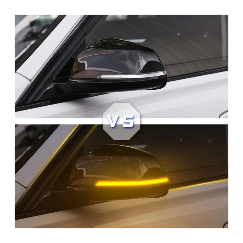 Yellow Dynamic Sequential LED Turn Signal Side Mirror Light Compatible for BMW 1 2 3 4 Series - Image 3