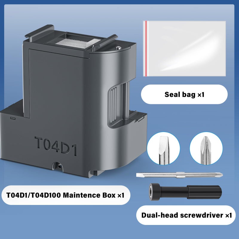 Osinkjet T04D1 Maintenance Box Compatible for ET-15000 ET-3760 ET-4750 ET-3750 ET-4760, T04D100 Ink Maintenance Box T04D1 for ET-3850 ET-4850 ET-3710 ET-5150 ET-3830 ET-M1000, TO4D1/ T04D100/ 04D1/ EWMB2 - Image 2