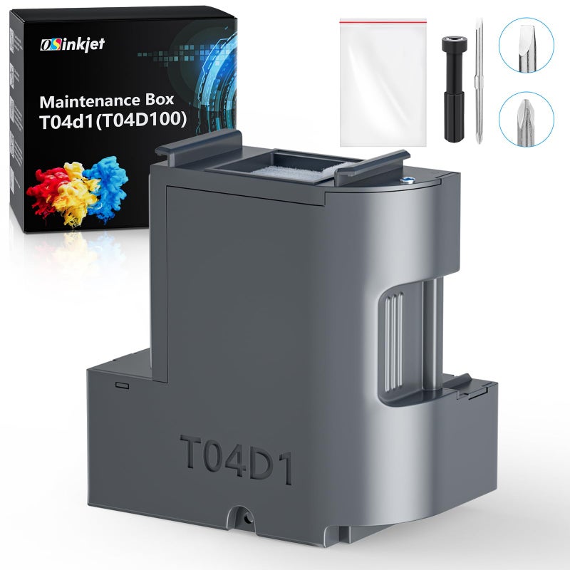 Osinkjet T04D1 Maintenance Box Compatible for ET-15000 ET-3760 ET-4750 ET-3750 ET-4760, T04D100 Ink Maintenance Box T04D1 for ET-3850 ET-4850 ET-3710 ET-5150 ET-3830 ET-M1000, TO4D1/ T04D100/ 04D1/ EWMB2 - Image 1