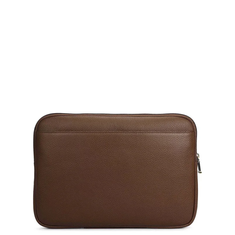 Da Milano  Wax Leather Laptop Sleeve - Mocha  | Best Price UAE