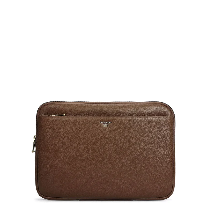 Wax Leather Laptop Sleeve - Mocha