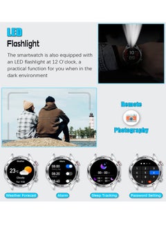 RollsTimi  Men's Bluetooth Smartwatch, 1.52 Inch Full Screen Touch, Sleep Heart Rate Monitoring And Sports Waterproof, Support Multiple Sports Modes And Multiple Language Settings, I118 Silver  - Image 2