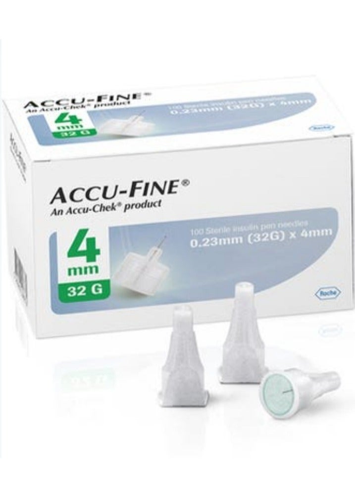 ACCU-CHEK Accu-Fine Insulin  Pen Needles 4Mm 32G 100 Pcs - Image 2