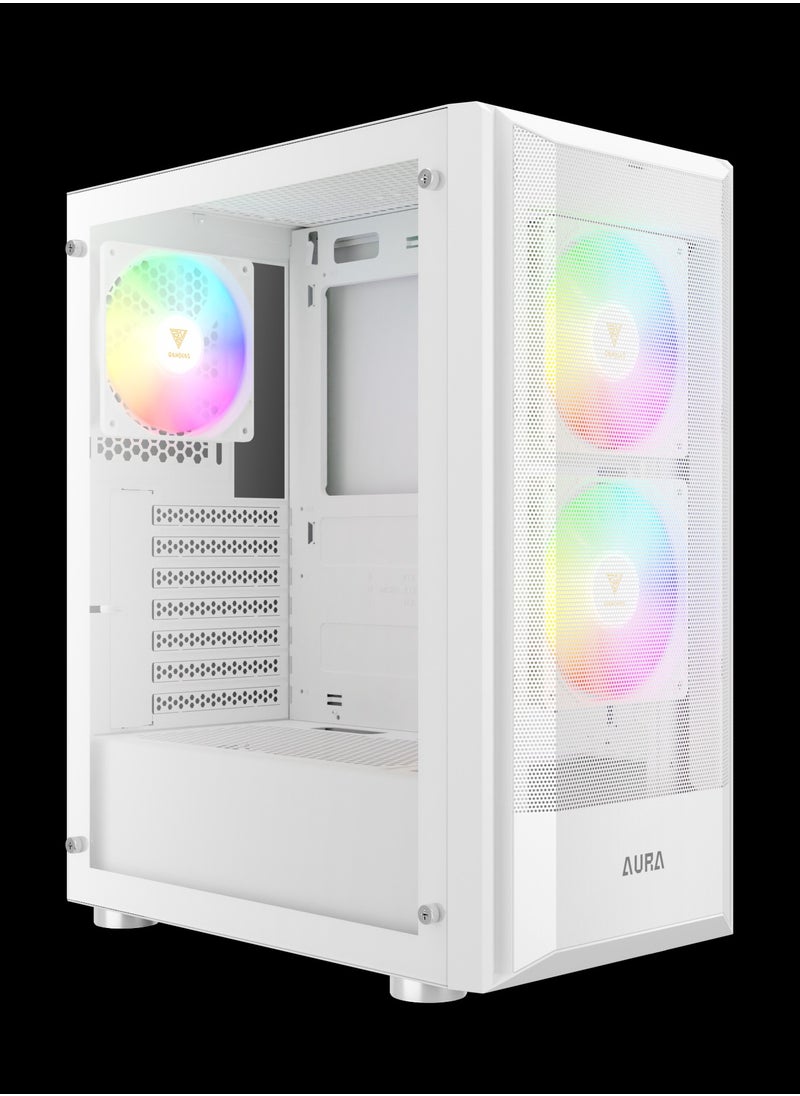 GAMDIAS AURA GC6 WH ARGB FINE MESH ARGB MID-TOWER CASE  - Image 2