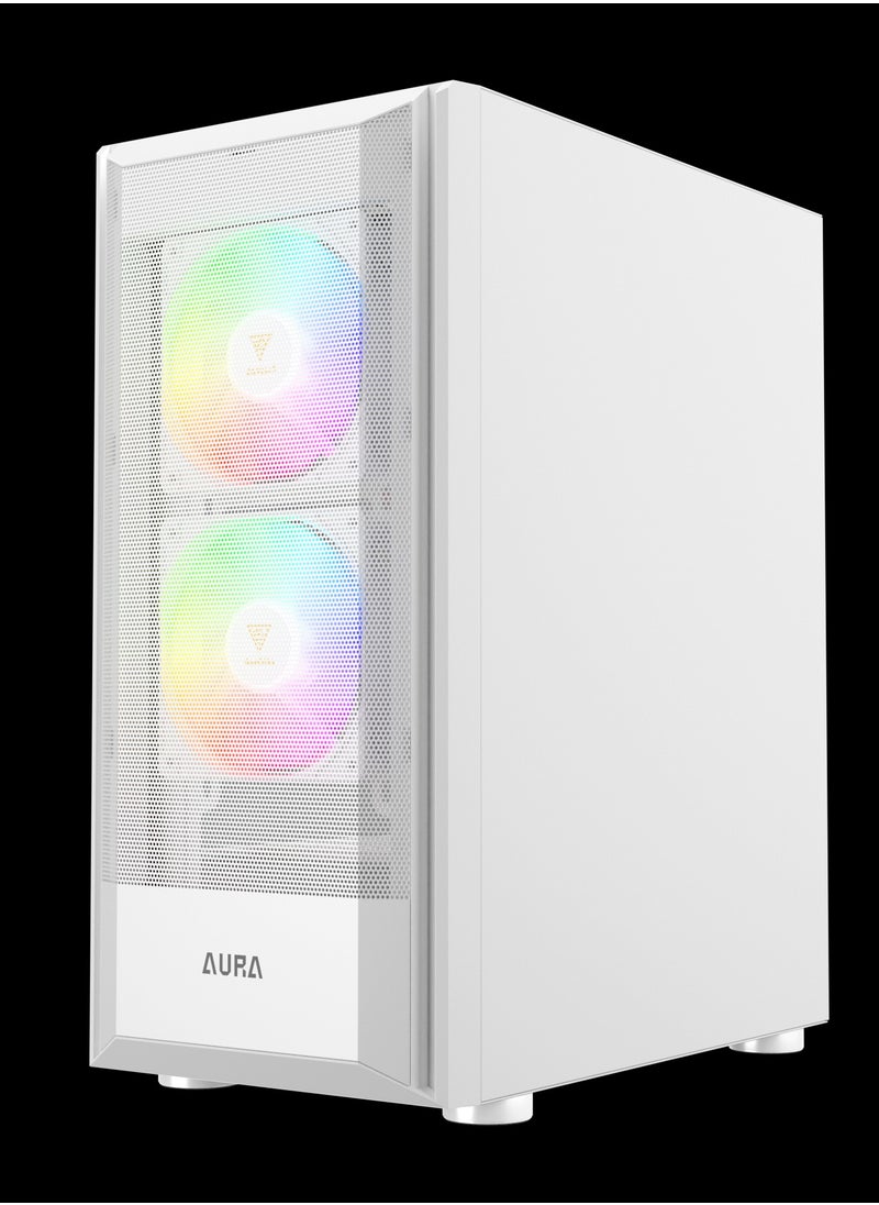 AURA GC6 WH ARGB FINE MESH ARGB MID-TOWER CASE