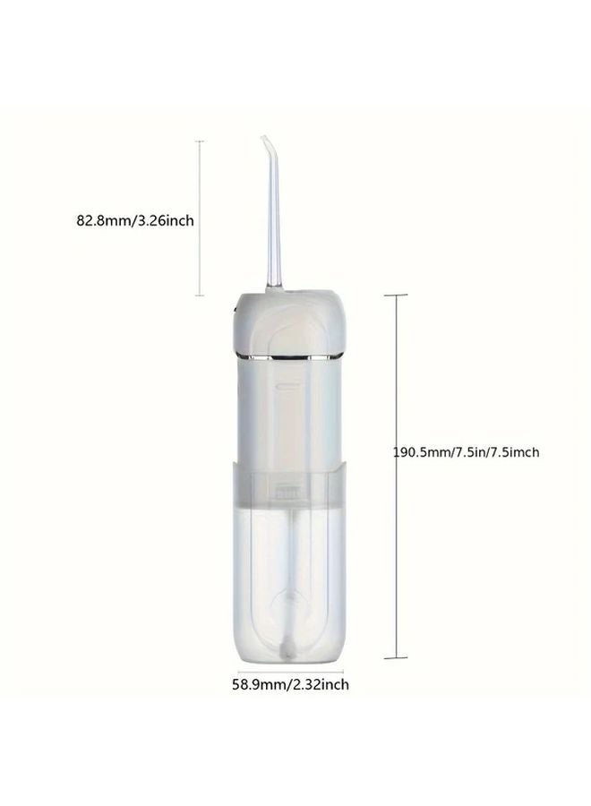 White Cordless Water Flosser Portable Oral Irrigator 5 Modes 4 Jets Teeth Cleaner For Braces Bridges Care - Image 4