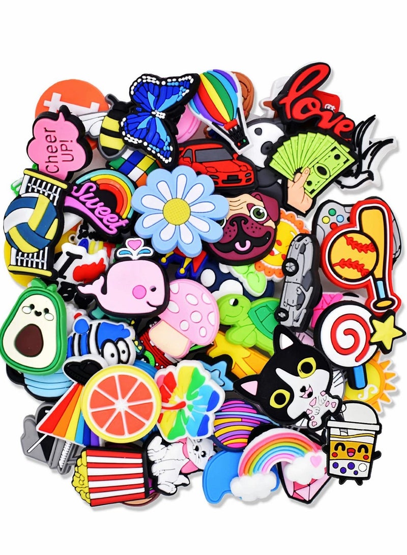 Excefore Shoe Decoration Charms 100 Pcs Random Croc Charm Jibbitz for Crocs Accessories - Image 1