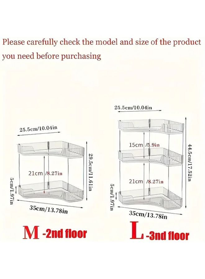 Large Transparent Acrylic Corner Shelf Multi Tier Organizer for Bathroom Vanity Kitchen - Image 3