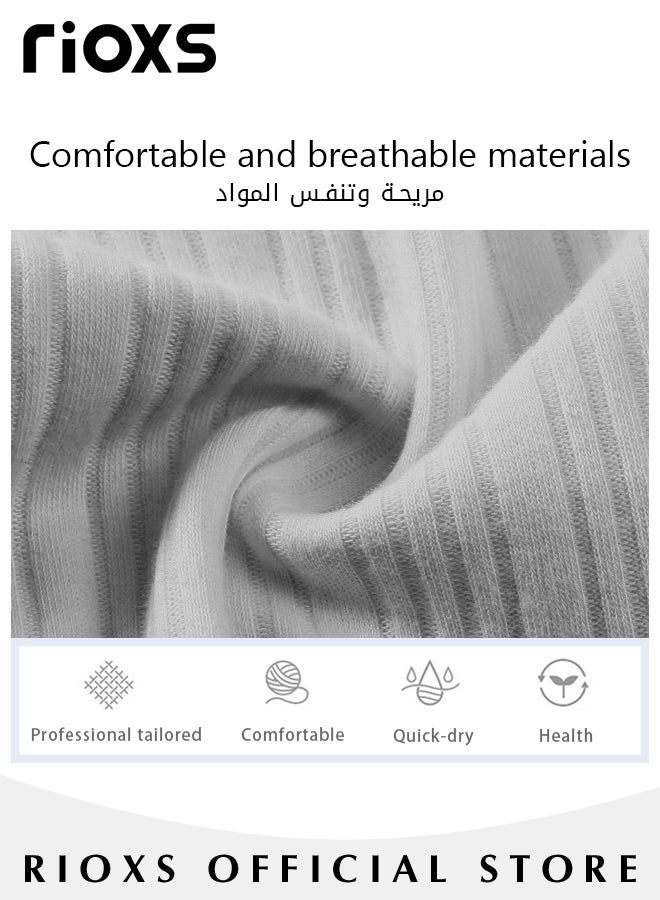 RIOXS Couples Matching 2 Pieces Long Sleeve Pajamas Soft Cotton Sleepwear Button Down Loungewear Men's Women's V-neck Tops and Straight Loose Leg Pants  - Image 5