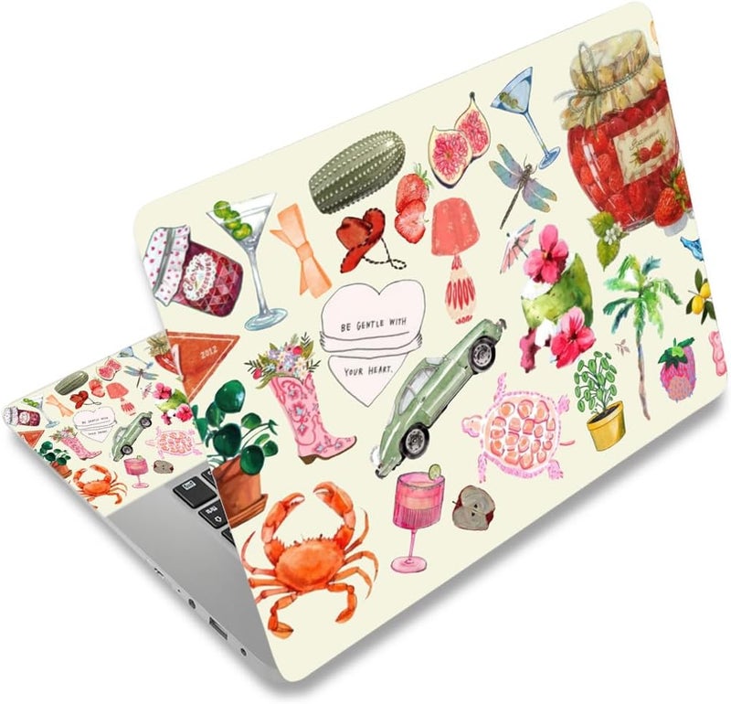 ARS Laptop Skin Sticker Decal for 12"–15.6" Laptops, Waterproof Vinyl Cover Protector for Notebook PC, Removable Decorative Laptop Sticker with Free 2 Wrist Pads, Universal Fit for MacBook, HP, Dell, Lenovo - Image 1