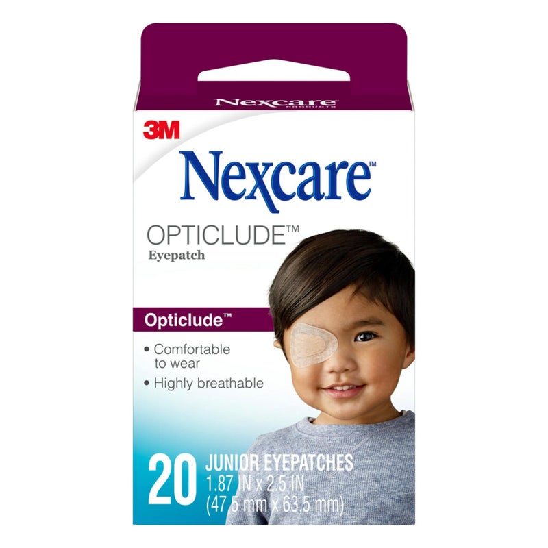 Nexcare Nexcare Opticlude Orthoptic Eye Patch 1537, Junior, 2.44 in x 1.81 in, 20 Patches  - Image 1