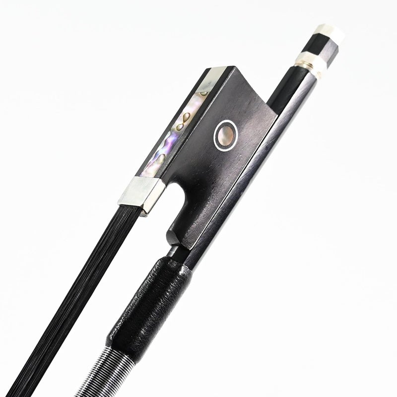 VINGOBOW Carbon Fiber Violin Bow 4/4 Size VINGOBOW 100VB 74.5 cm Full 4 4 for Advanced Student Straight Parisian Eyes Ebony Frog Unbleached Mongolian Black Horse Hair Powerful and Wild Tone Smooth Screw - Image 1