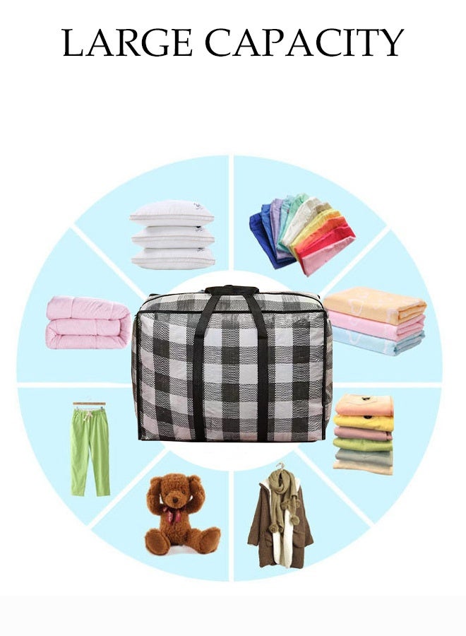 DUNISO 3Pcs Storage Bags，Moving Bags with Strong Zippers & Carrying Handles, Large Heavy Duty Nylon Organizer Bags，Space Saving,Portable and Foldable，Dustproof Suitable for Camping, Moving, Traveling, Business Travel，58*42*24cm - Image 5