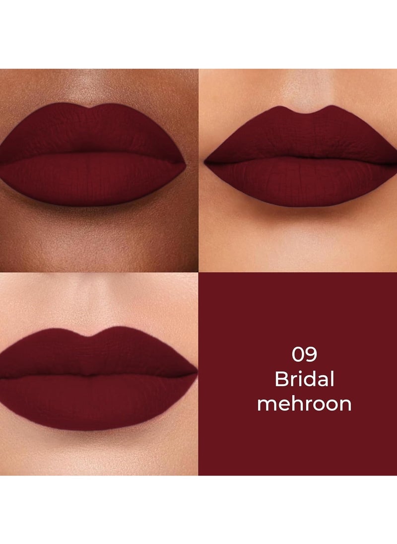 COLORS QUEEN Color Stay Matte Lipstick Highly Pigmented Ultra Matte Long Lasting One Stroke Application Hydrating Weightless Non Transfer Women Bridal Maroon 2.1g  - Image 2
