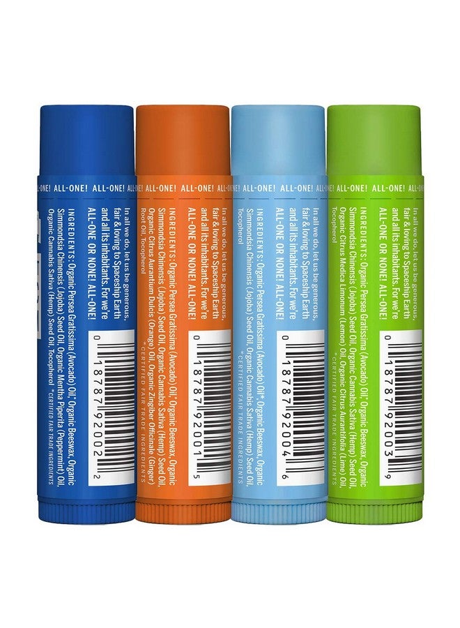 Dr. Bronner's - Organic Lip Balm Variety Peppermint, Orange Ginger, Naked, Lemon Lime) - Made with Organic Beeswax and Avocado Oil, For Dry Lips, Hands, Chin or Cheeks, 0.15 Ounce (Pack of 4) - Image 2