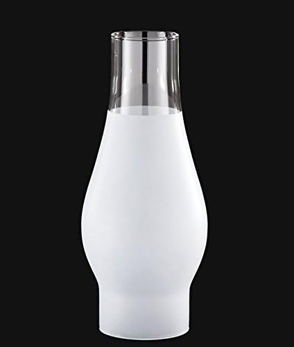 B&P Lamp مدخنة مصباح B&P® زجاجية بحجم 2 5/8 بوصة × 8 1/2 بوصة مع تصميم مزخرف 3/4 للمصابيح العتيقة والكلاسيكية - Image 3