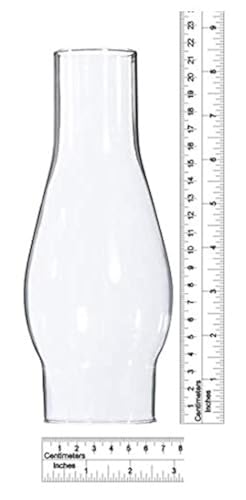B&P Lamp مدخنة مصباح B&P® زجاجية بحجم 2 5/8 بوصة × 8 1/2 بوصة مع تصميم مزخرف 3/4 للمصابيح العتيقة والكلاسيكية - Image 4
