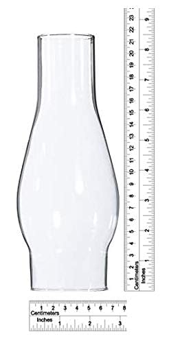 B&P Lamp مدخنة مصباح B&P® زجاجية بحجم 2 5/8 بوصة × 8 1/2 بوصة مع تصميم مزخرف 3/4 للمصابيح العتيقة والكلاسيكية - Image 2