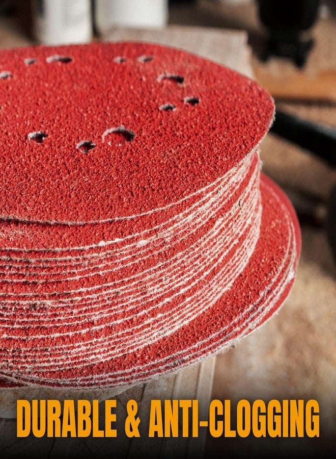 باورتيك أقراص صنفرة POWERTEC 40 Grit، عبوة من 25 قرصًا، مقاس 6 بوصات - خطافية وحلقة، وسادات صنفرة مدارية من أكسيد الألومنيوم بستة فتحات، ورق صنفرة دائري للأعمال الخشبية والطلاء، للصنفرة المدارية العشوائية والهوائية والهوائية وDA (45204) - Image 5