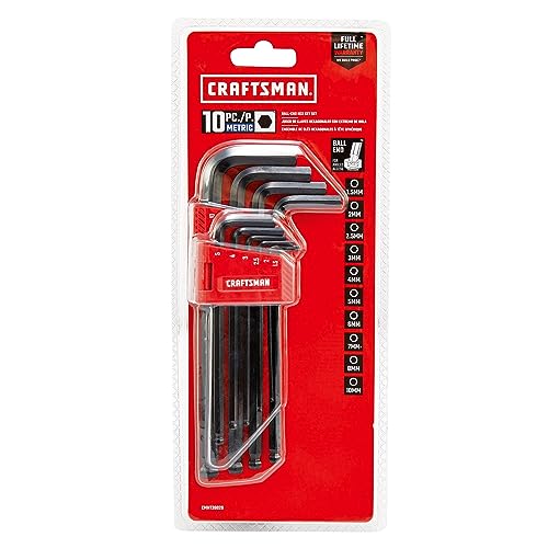 CRAFTSMAN Hex Key Allen Wrench Set with Ball-End, MM, 10 Piece (CMHT26029) - Image 4