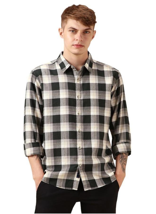 Dennis Lingo Checked Buffalo Checks Relaxed Fit Cotton Casual Shirt by Styli  - Image 1