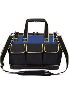 PROMASS Oxford Cloth Tools Storage Bag, Waterproof Tool Bag Organizer, Wide Mouth Tool Tote Bag, Heavy Duty Tool Storage Bag, Organiser for Hand/Power Tools with Shoulder Strap, Large Capacity, Waterproof  - Image 1