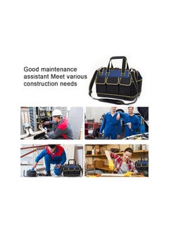 PROMASS Oxford Cloth Tools Storage Bag, Waterproof Tool Bag Organizer, Wide Mouth Tool Tote Bag, Heavy Duty Tool Storage Bag, Organiser for Hand/Power Tools with Shoulder Strap, Large Capacity, Waterproof  - Image 4