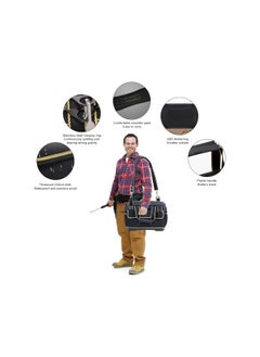 PROMASS Oxford Cloth Tools Storage Bag, Waterproof Tool Bag Organizer, Wide Mouth Tool Tote Bag, Heavy Duty Tool Storage Bag, Organiser for Hand/Power Tools with Shoulder Strap, Large Capacity, Waterproof  - Image 3