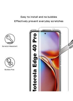 RINCO 2Pack Screen Protector Compatible with Motorola Edge 40 Pro, High Transmittance Flexible TPU, Ultra Thin, Scratch Resistant, Case Friendly, OilProof, Smooth(Not Tempered Glass)  - Image 2