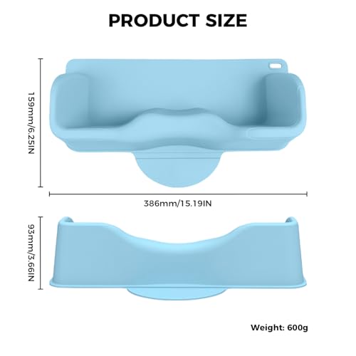 Owiooll Portable Hair Wash Basin for Kids and Teens,Tear-Free Shampoo Bowl with Neck Support for Sink or Bathtub,Stress-Free Hair Washing (Blue) - Image 3