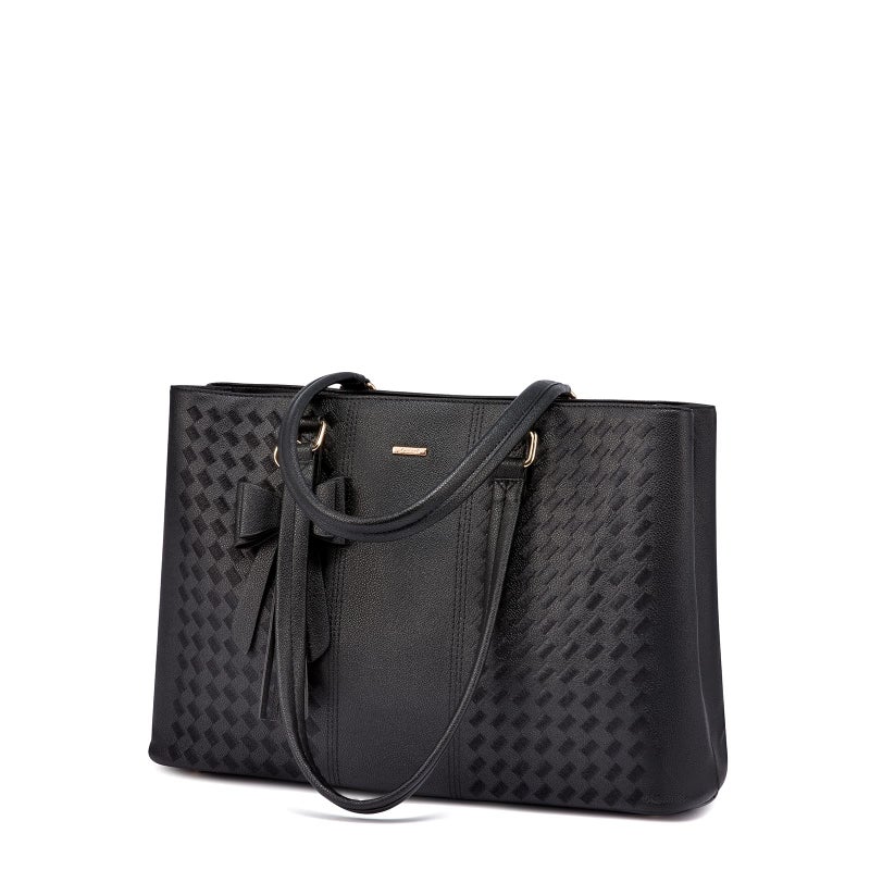 LOVEVOOK Laptop Tote Bag for Women 15.6 Inch Waterproof PU Leather Computer Bags for Business Office Work Briefcase - Image 1