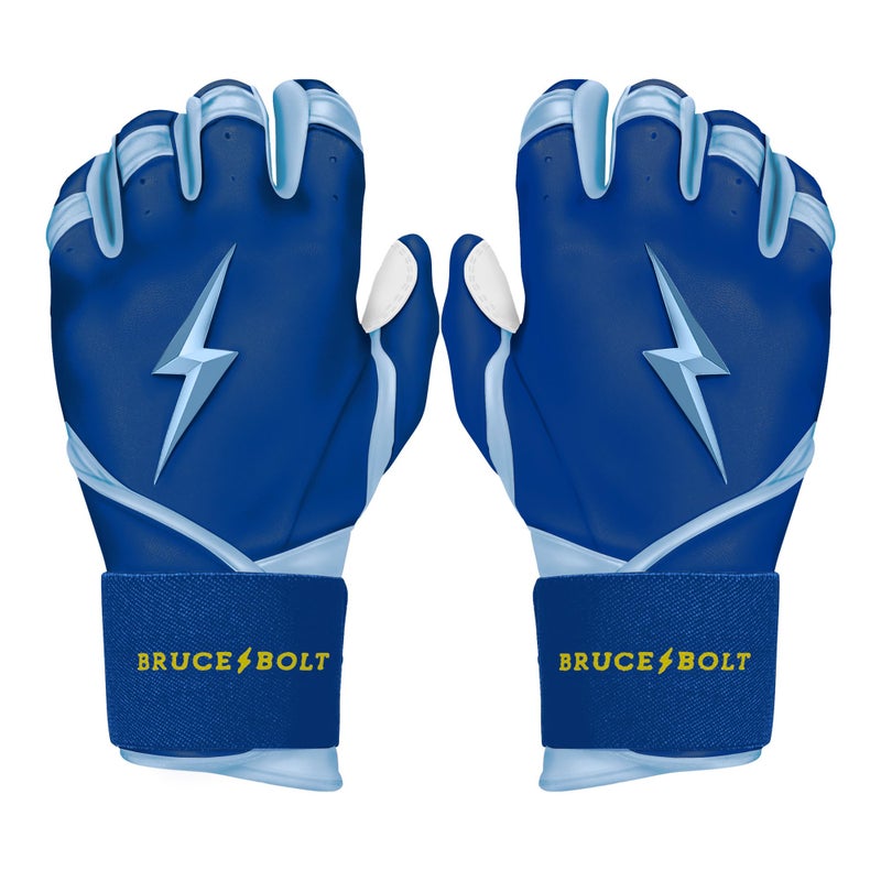 BRUCE BOLT Bear Series Long Cuff Batting Gloves Bear Mayer Collection TampaBlue Youth Medium - Image 2